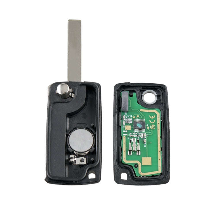 For PEUGEOT 3 Buttons Intelligent Remote Control Car Key with Integrated Chip & Battery & Holder ...
