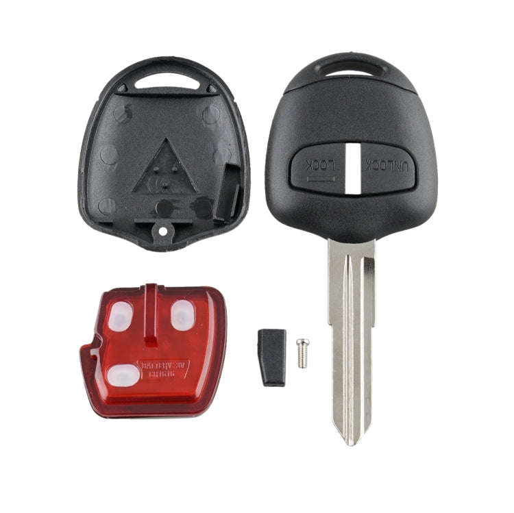 For MITSUBISHI 2 Buttons Intelligent Remote Control Car Key with 46 Chip & Battery & Left Slot, F...