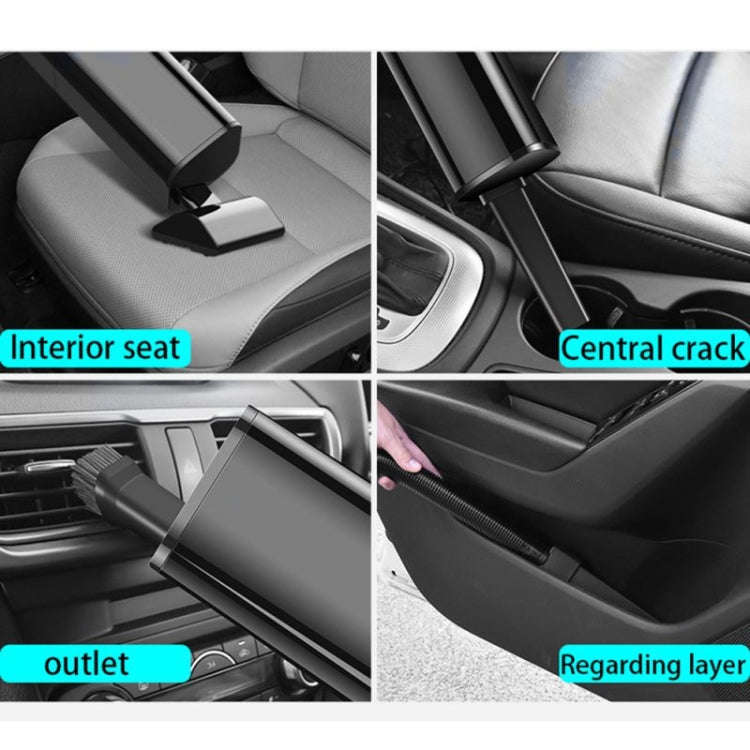 Car Portable Wireless 120W Handheld Powerful Vacuum Cleaner (White)