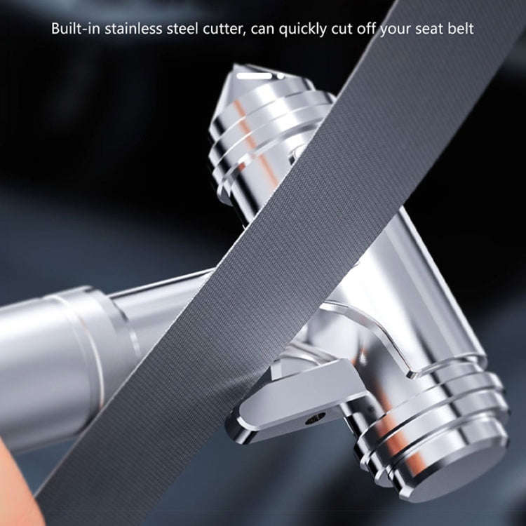Car Safety Hammer Emergency Escape Seat Belt Cutter Window Breaker Rescue Tool(Silver)(Silver)