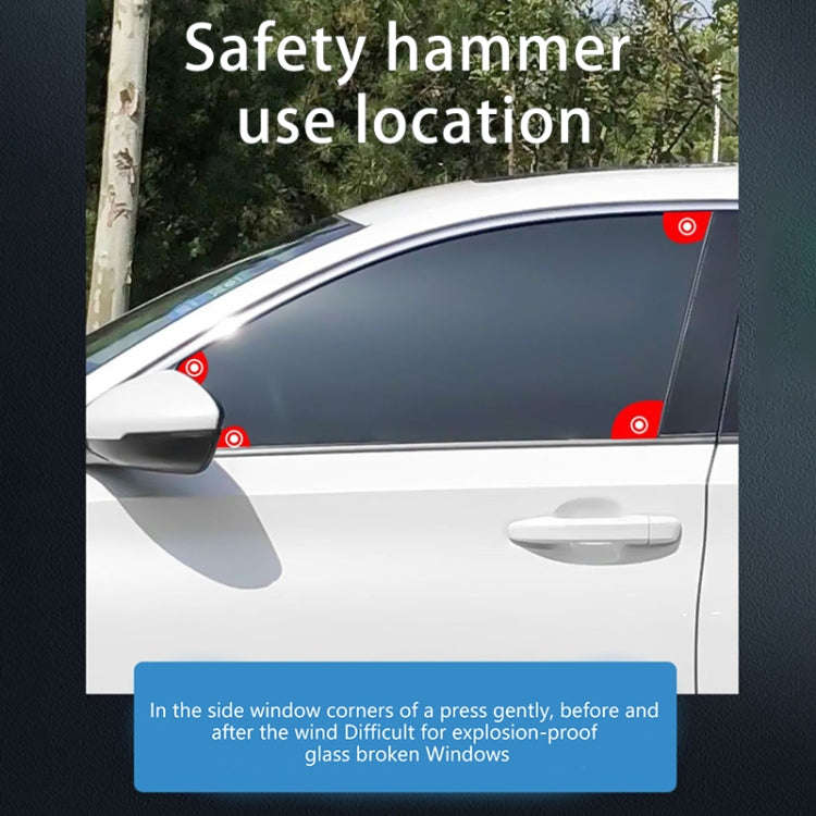 Car Safety Hammer Emergency Escape Seat Belt Cutter Window Breaker Rescue Tool(Silver)(Silver)