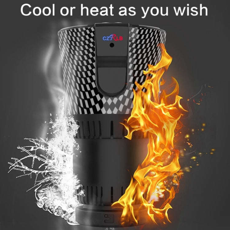 Portable 12V Car Smart Dual-purpose Heating Cooling Cup Holder (Black)