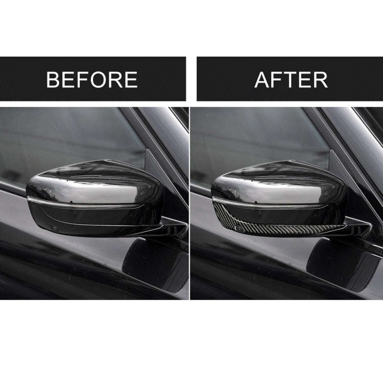 2 PCS Car Carbon Fiber Rearview Mirror Bumper Strip Decorative Sticker for BMW G30 (2018-2019) / ...