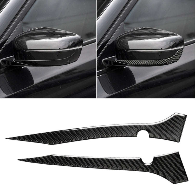 2 PCS Car Carbon Fiber Rearview Mirror Bumper Strip Decorative Sticker for BMW G30 (2018-2019) / ...