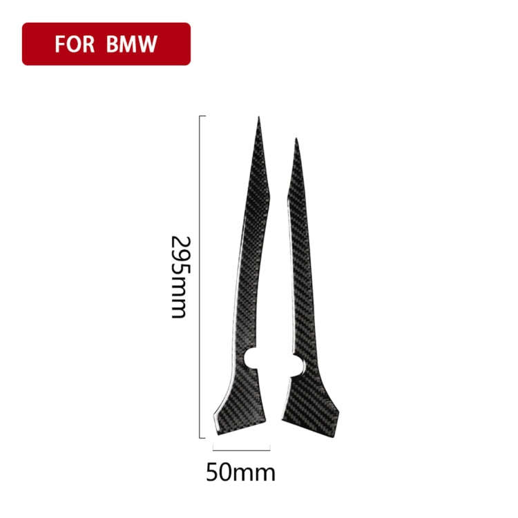 2 PCS Car Carbon Fiber Rearview Mirror Bumper Strip Decorative Sticker for BMW G30 (2018-2019) / ...