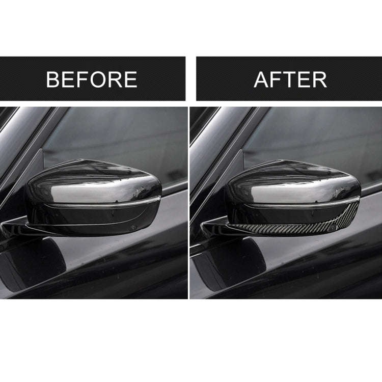 2 PCS Car Carbon Fiber Rearview Mirror Bumper Strip Decorative Sticker for BMW G30 (2018-2019) / ...