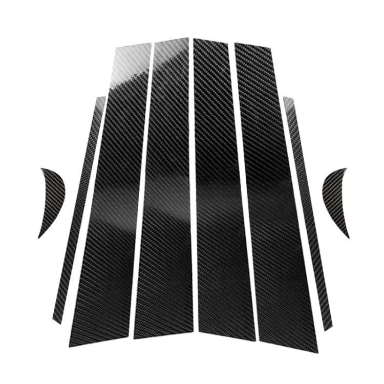8 in 1 Car Carbon Fiber B Column Decorative Strip for Toyota Eighth Generation Camry 2018-2019