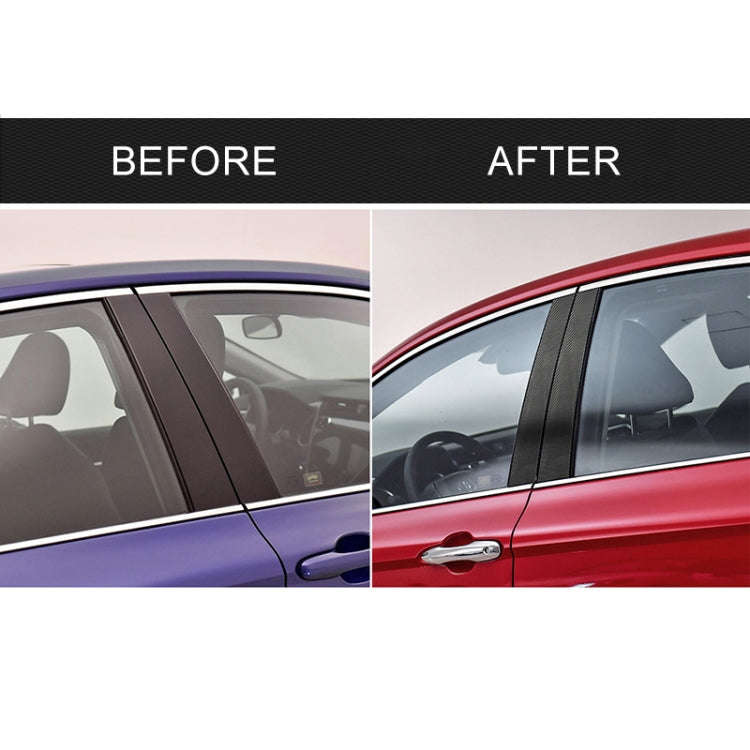 8 in 1 Car Carbon Fiber B Column Decorative Strip for Toyota Eighth Generation Camry 2018-2019