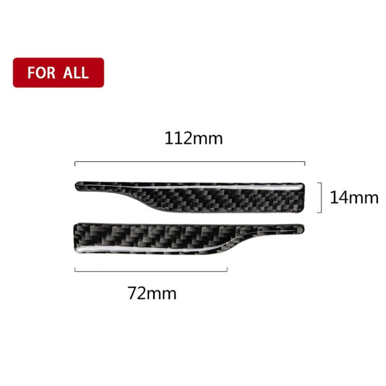 2 PCS Car Carbon Fiber Rearview Mirror Anti-collision Strip Protection Guards Trims Stickers for ...