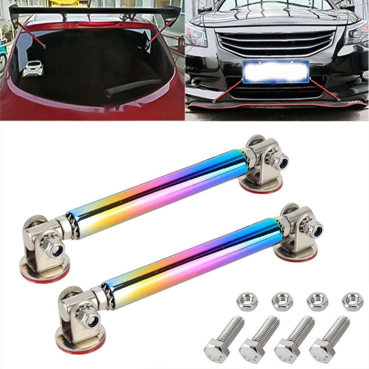 2 PCS Car Modification Adhesive Surrounded Rod Lever Front and Rear Bars Fixed Front Lip Back Sho...