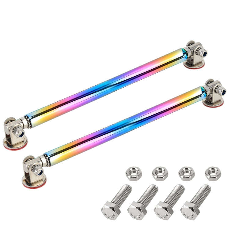 2 PCS Car Modification Adhesive Surrounded Rod Lever Front and Rear Bars Fixed Front Lip Back Sho...