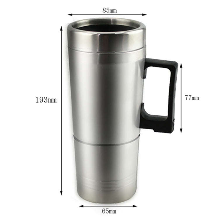 DC 12V Stainless Steel Car Electric Kettle Heated Mug Heating Cup with Charger Cigarette Lighter,...