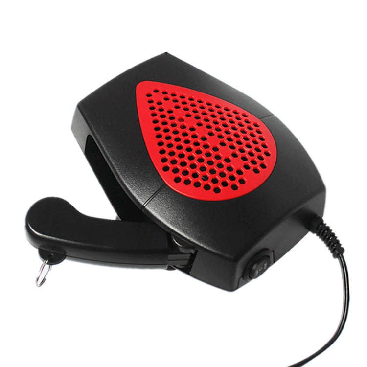 Car Portable Heater Hot Cool Fan Windscreen Window Demister Defroster DC 24V (Red)