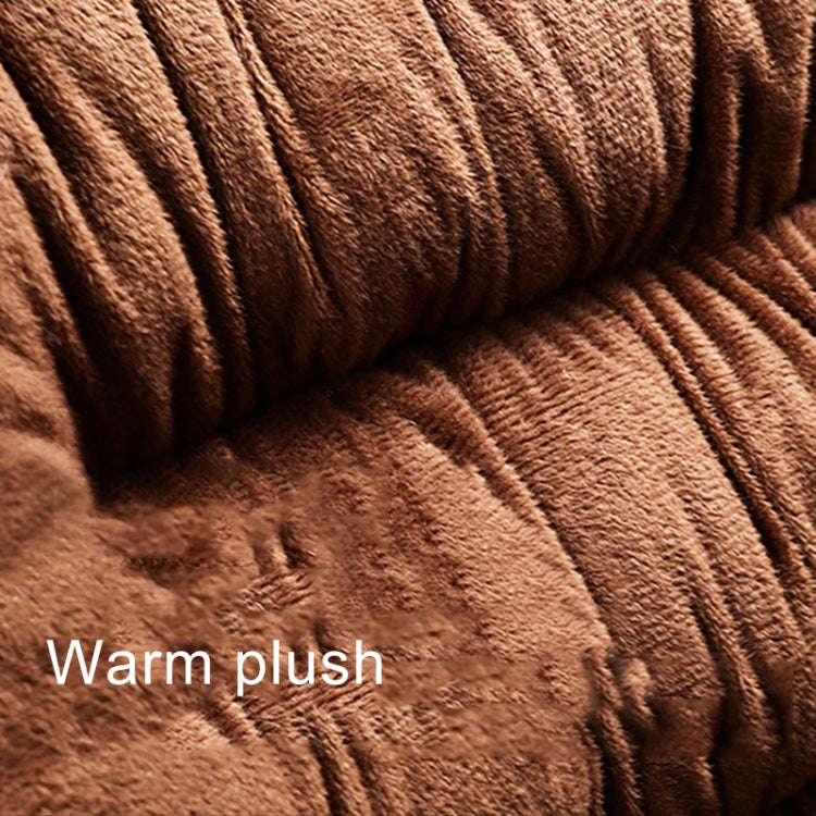 Car Thick Plush Seat Cushion Warmer Cover Winter Seat Mat (Coffee)