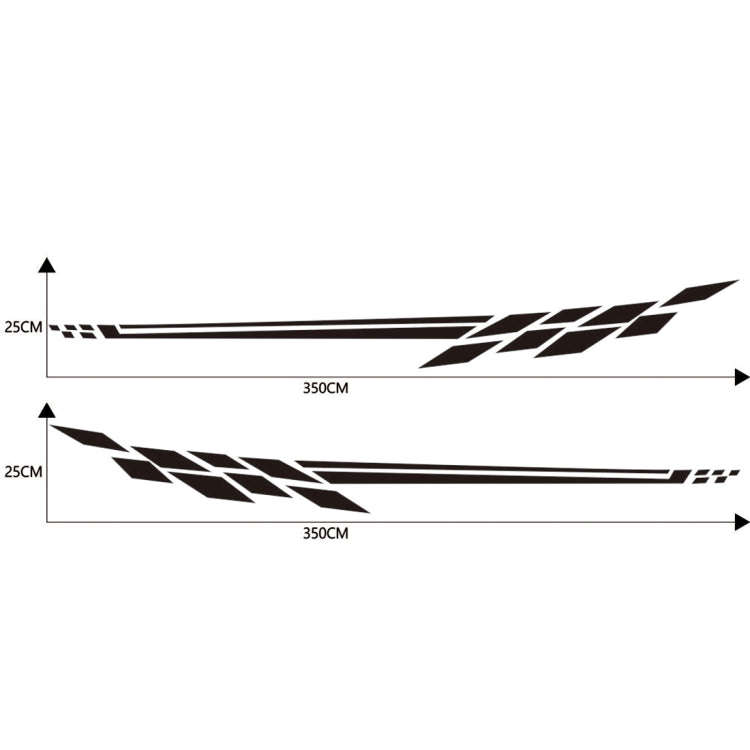 Car Styling Plaid Series PVC Sticker Auto Decorative Sticker (Black)