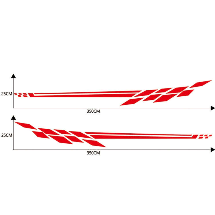 Car Styling Plaid Series PVC Sticker Auto Decorative Sticker (Red)