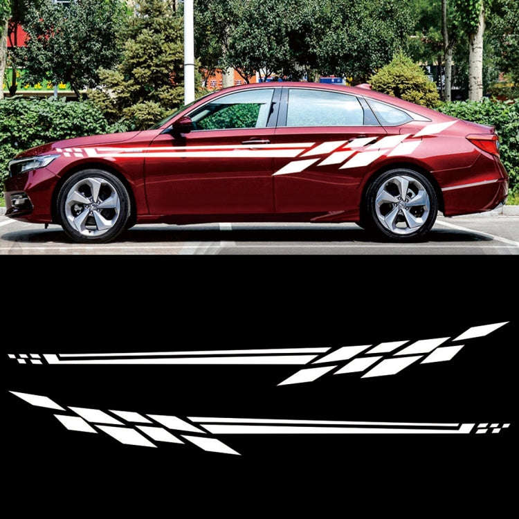 Car Styling Plaid Series PVC Sticker Auto Decorative Sticker (White)