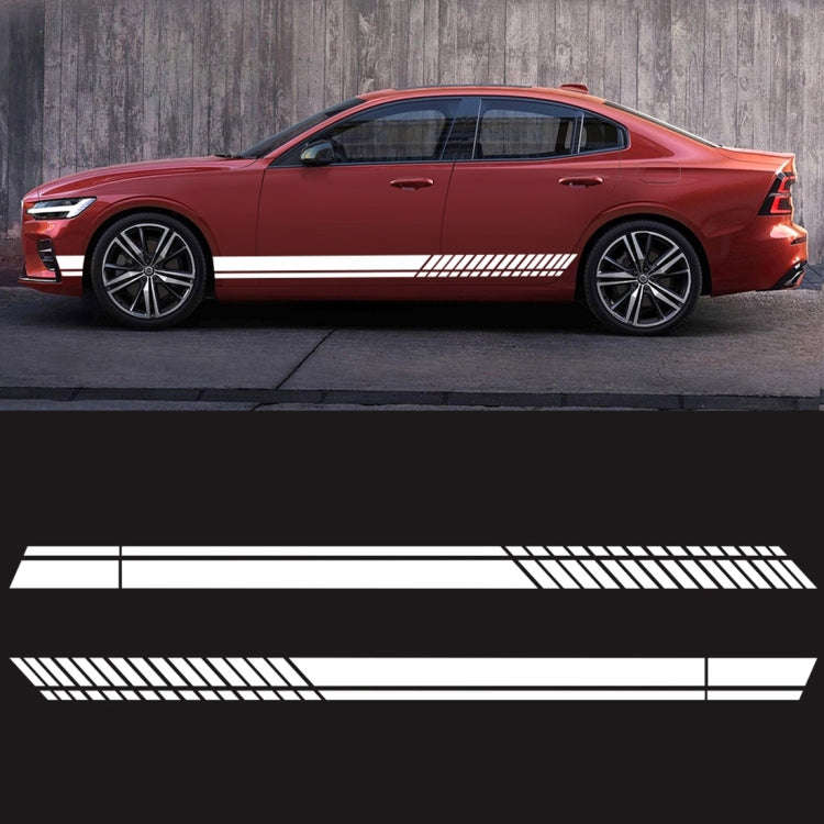 Car Styling Stripe PVC Sticker Auto Decorative Sticker (White)