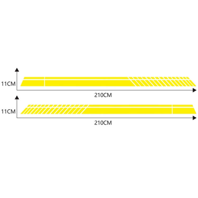 Car Styling Stripe PVC Sticker Auto Decorative Sticker (Yellow)
