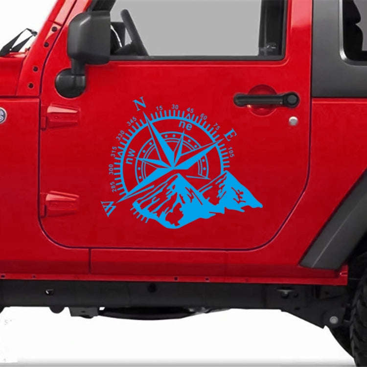 Car Styling Mountain Compass PVC Sticker Auto Decorative Sticker (Blue)