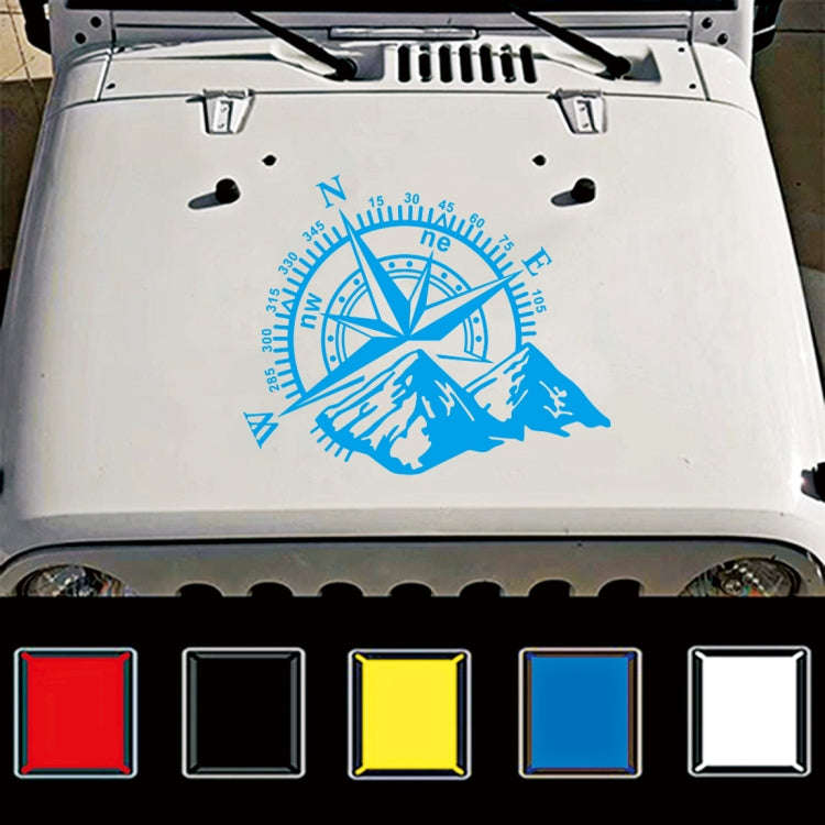 Car Styling Mountain Compass PVC Sticker Auto Decorative Sticker (Blue)