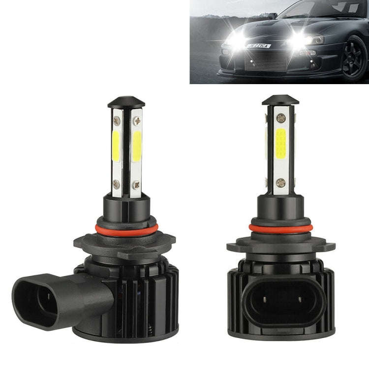F8 9005 2 PCS 22W 3000LM 6000K Four Side DOB LED Headlight Fog Light Bulbs High Beam Conversion K...