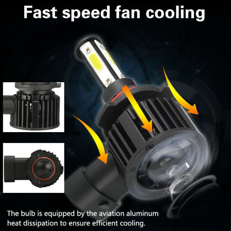 F8 9005 2 PCS 22W 3000LM 6000K Four Side DOB LED Headlight Fog Light Bulbs High Beam Conversion K...
