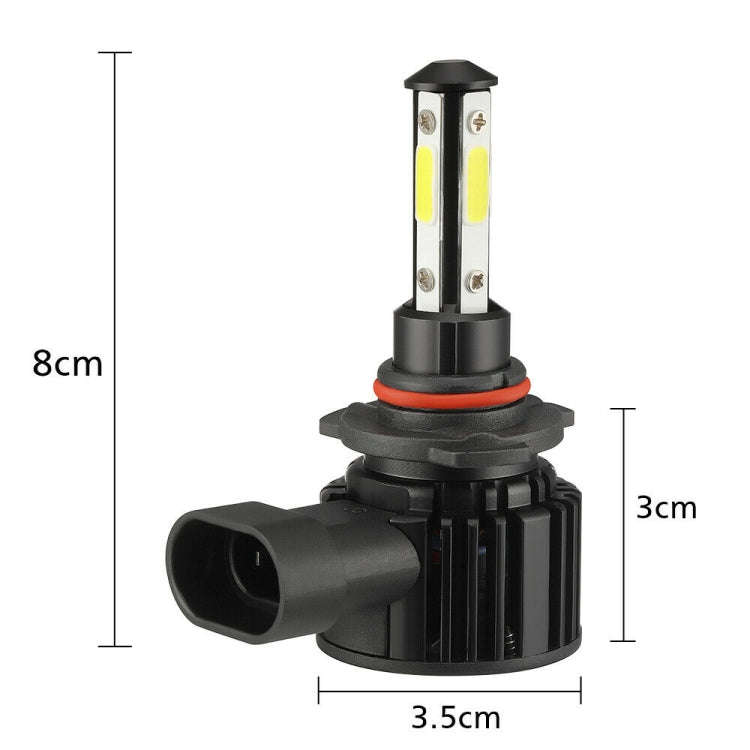 F8 9005 2 PCS 22W 3000LM 6000K Four Side DOB LED Headlight Fog Light Bulbs High Beam Conversion K...