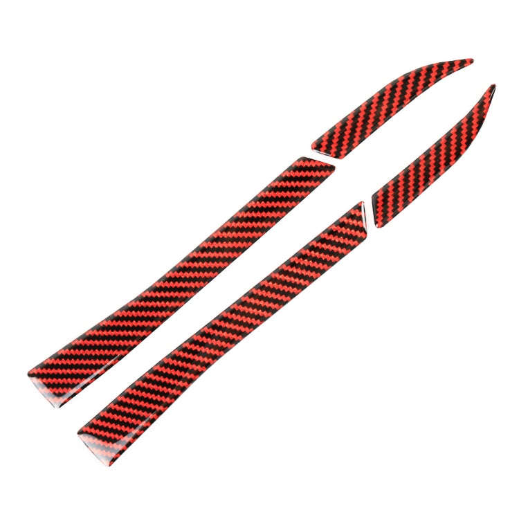 4 in 1 Car Carbon Fiber Rearview Mirror Decorative Sticker for Ford Mustang 2015-2020