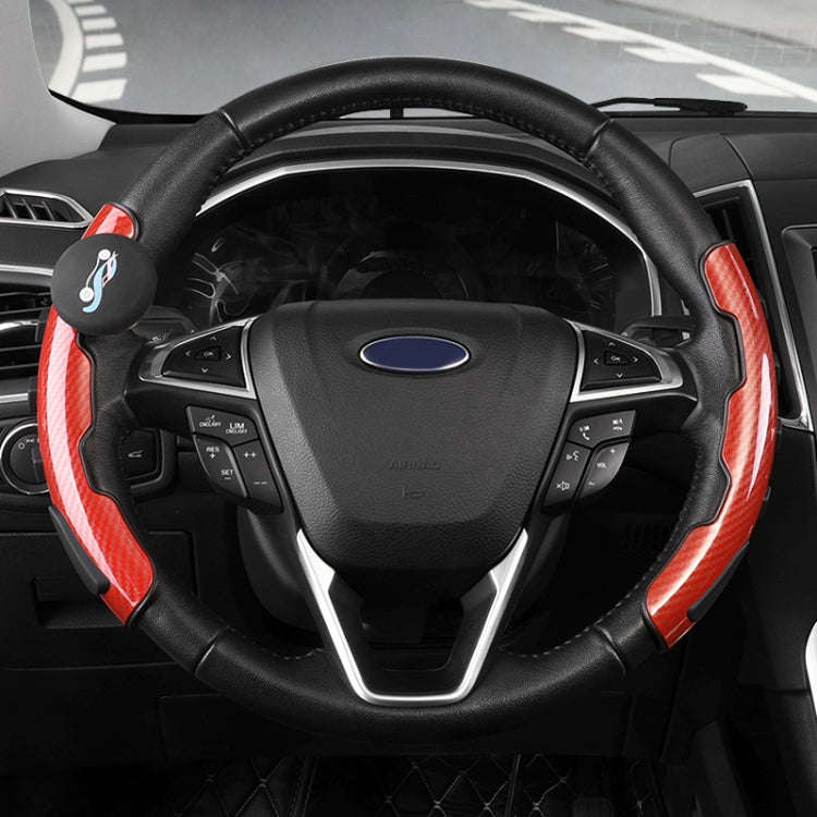 Car Universal Steering Wheel Spinner Knob Auxiliary Booster Aid Control Handle (Red)