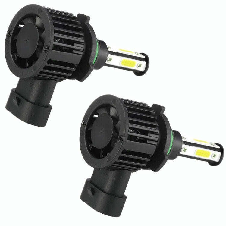 F8 9006 2 PCS 22W 3000LM 6000K Four Side DOB LED Headlight Fog Light Bulbs High Beam Conversion K...