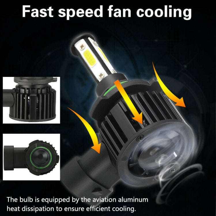 F8 9006 2 PCS 22W 3000LM 6000K Four Side DOB LED Headlight Fog Light Bulbs High Beam Conversion K...
