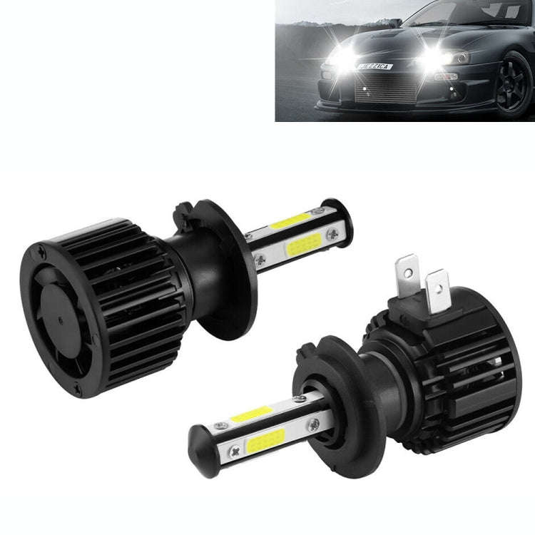 F8 H7 2 PCS 22W 3000LM 6000K Four Side DOB LED Headlight Fog Light Bulbs High Beam Conversion Kit...