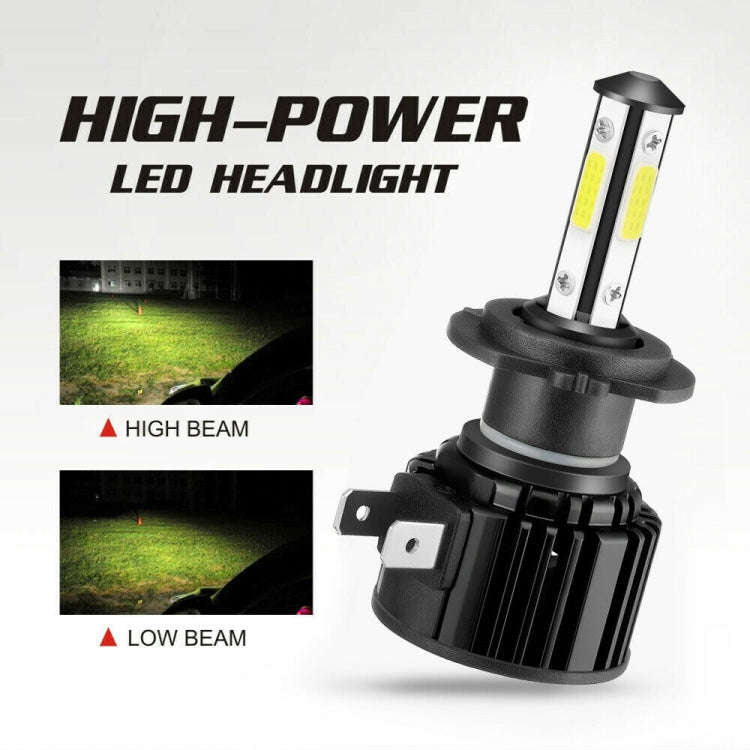 F8 H7 2 PCS 22W 3000LM 6000K Four Side DOB LED Headlight Fog Light Bulbs High Beam Conversion Kit...