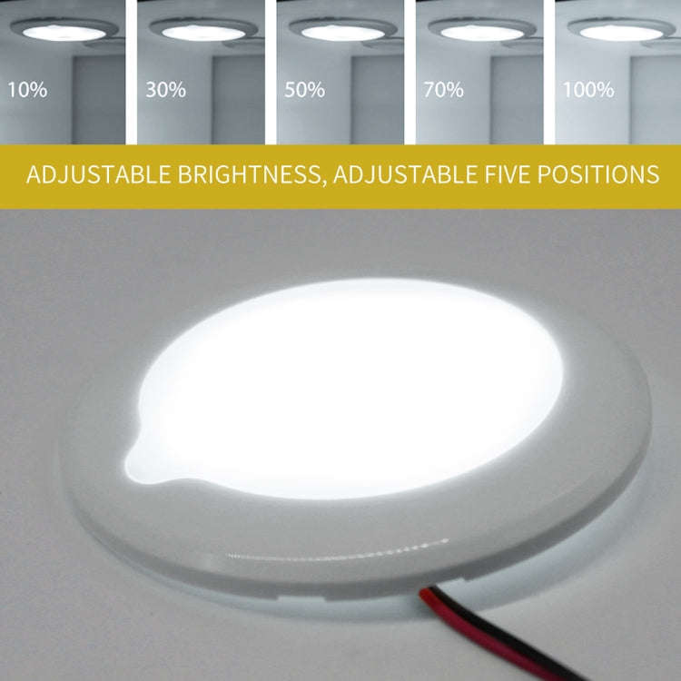 DC 9-30V 4.5W 3000-3300K IP67 Marine RV Dimmable 150mm LED Dome Light Ceiling Lamp, with Touch Co...