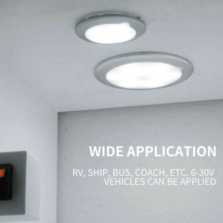 DC 9-30V 4.5W 3000-3300K IP67 Marine RV Dimmable 150mm LED Dome Light Ceiling Lamp, with Touch Co...
