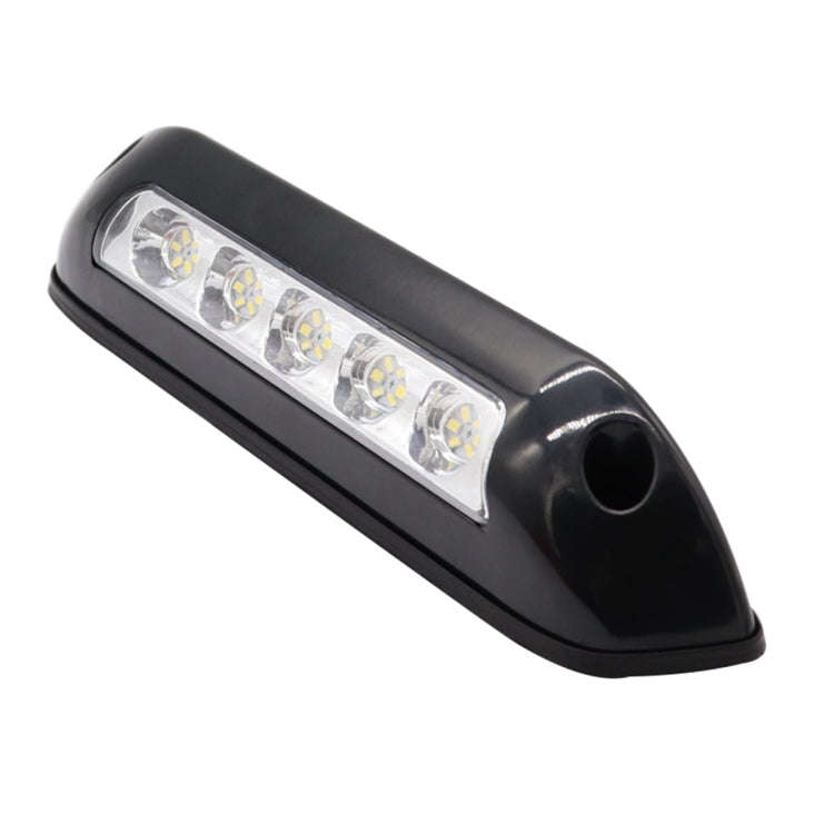 DC 12V 2.6W 6000K IP67 Marine RV Waterproof LED Stair Deck Dome Light Ceiling  Lamp, Black Shell ...