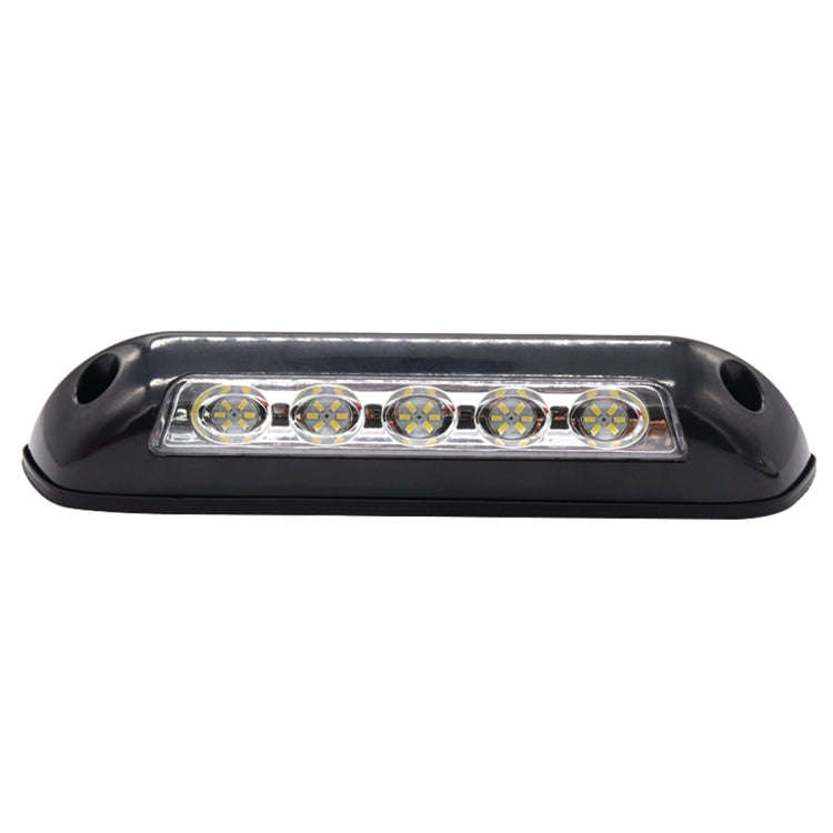 DC 12V 2.6W 6000K IP67 Marine RV Waterproof LED Stair Deck Dome Light Ceiling  Lamp, Black Shell ...