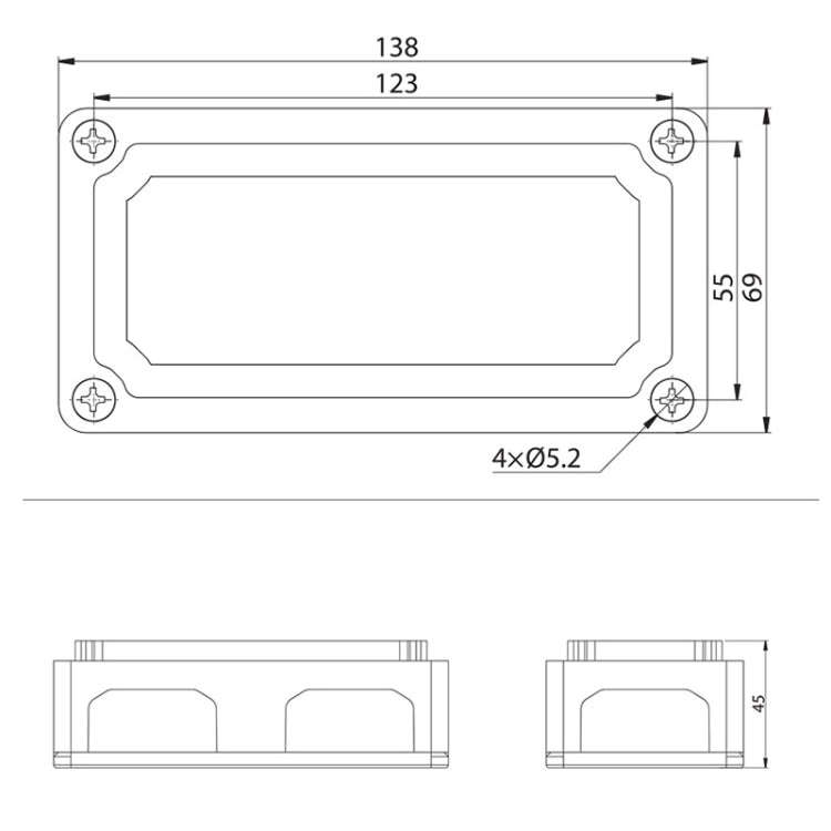Max DC 48V 200A Heavy-Duty Module Design Bus Bar 4 M10 Terminal Studs Box Busbar for Car / RV / Boat