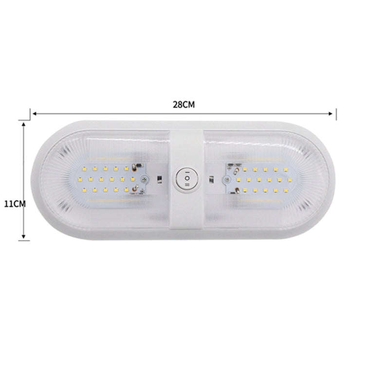 D4347 10-24V 6-7W 4000-4500K 560LM RV Yacht 48 PCS LED Lamps Dome Light Ceiling Lamp, with Indepe...