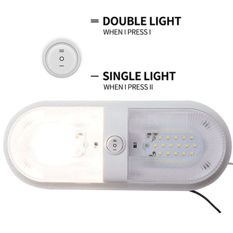 D4347 10-24V 6-7W 4000-4500K 560LM RV Yacht 48 PCS LED Lamps Dome Light Ceiling Lamp, with Indepe...