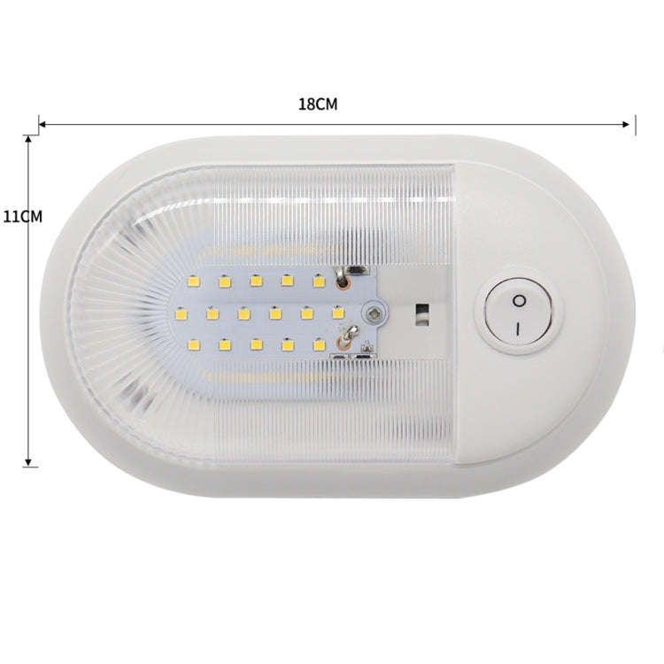 D4348 10-24V 3-3.5W 4000-4500K 280LM RV Yacht 24 PCS LED Lamps Dome Light Ceiling Lamp, with Inde...