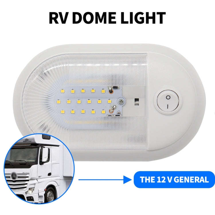 D4348 10-24V 3-3.5W 4000-4500K 280LM RV Yacht 24 PCS LED Lamps Dome Light Ceiling Lamp, with Inde...