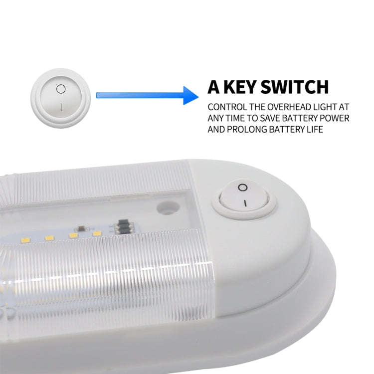 D4348 10-24V 3-3.5W 4000-4500K 280LM RV Yacht 24 PCS LED Lamps Dome Light Ceiling Lamp, with Inde...