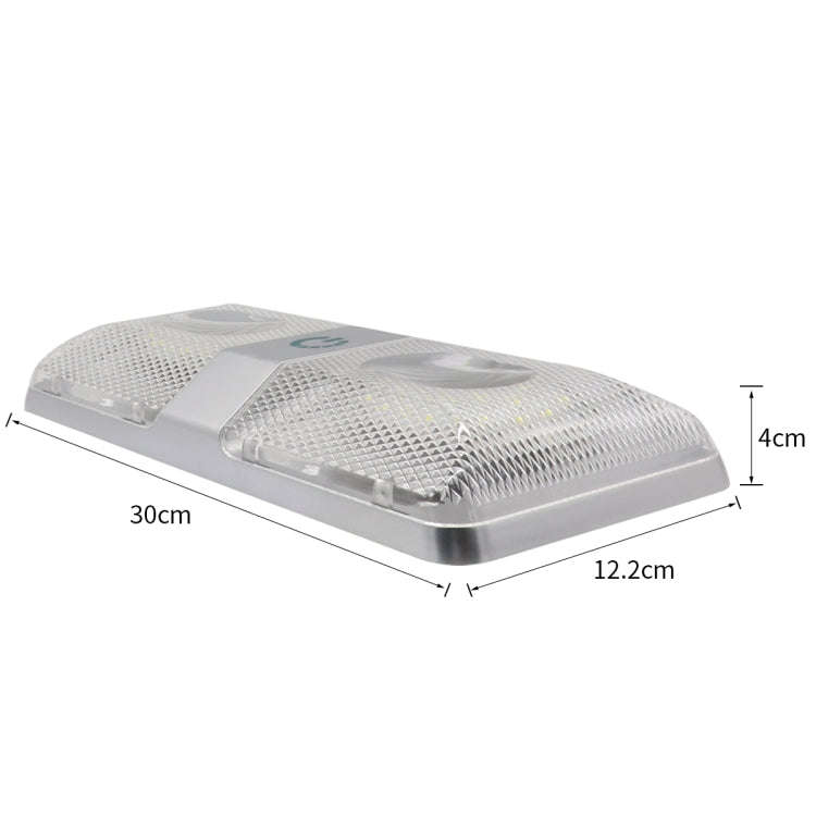 D4376D DC11-18V 6W 6000-6500K IP50 48LEDs SMD-5050 Marine RV Dimmable LED Dome Light Ceiling Lamp...