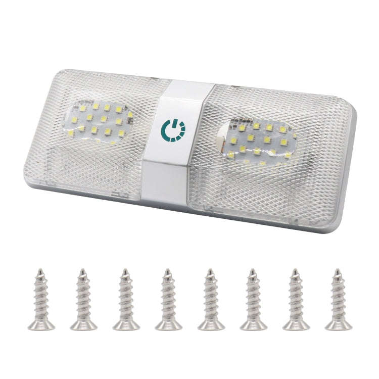 D4376D DC11-18V 6W 6000-6500K IP50 48LEDs SMD-5050 Marine RV Dimmable LED Dome Light Ceiling Lamp...