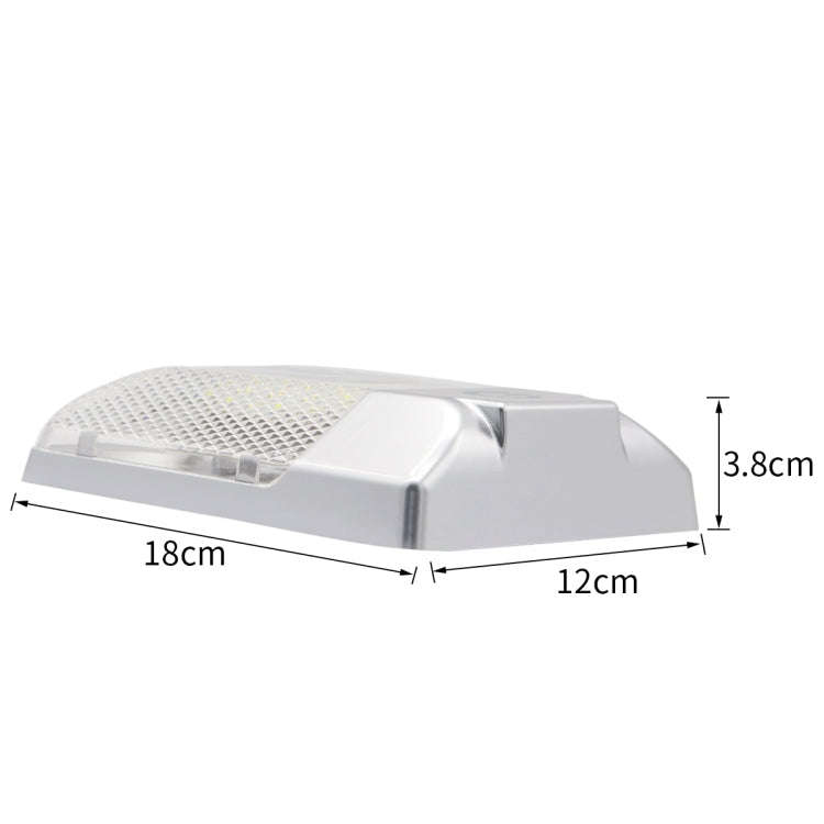 D4376S DC11-18V 3.6W 6000-6500K IP50 24LEDs SMD-5050 Marine RV Dimmable LED Dome Light Ceiling La...