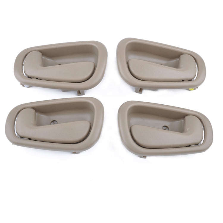 4 PCS Car Inner Door Handles 69205-02050RH / 69206-02050LH for Toyota Corolla 1998-2002 (Beige)