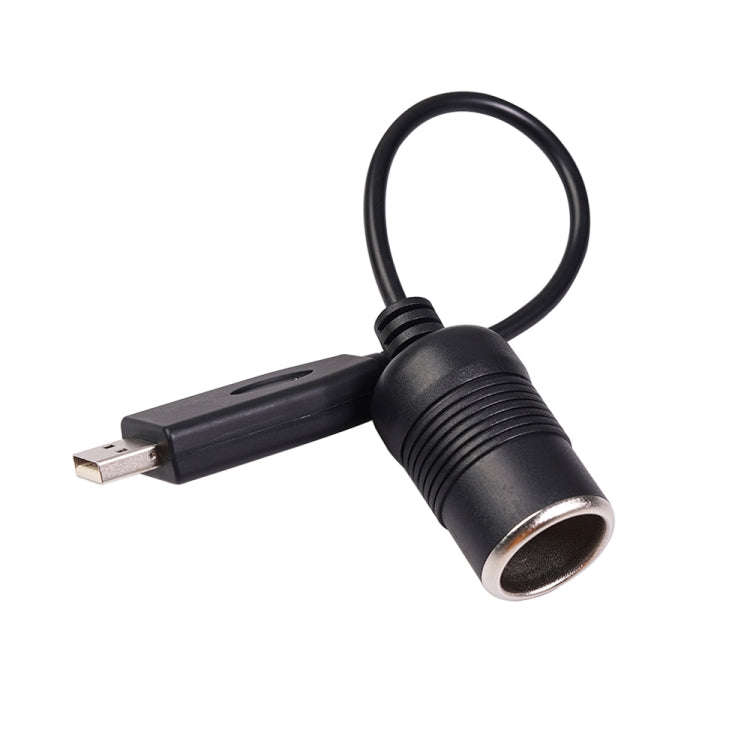 Car Converter USB Port to Car Cigarette Lighter Socket Female 5V to 12V Boost Power Adapter Cable...
