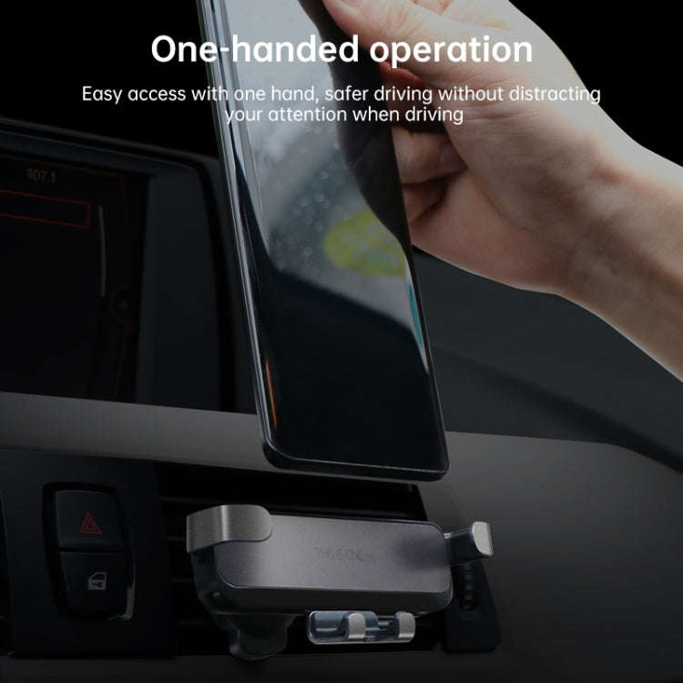 HAMTOD Pro Car Gravity Invisible Telescopic Mobile Phone Mount Holder (Obsidian Black)